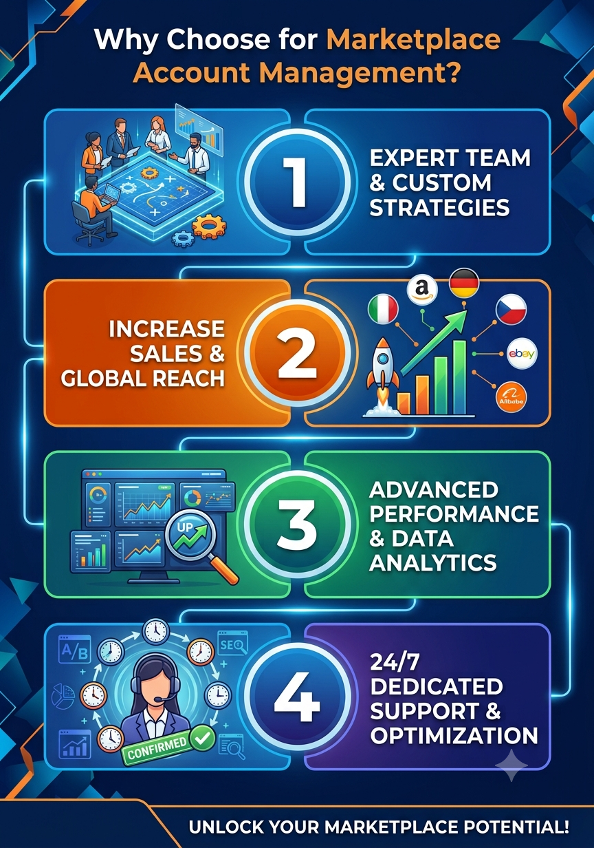 Why Choose Hash Digitech for Marketplace Account Management?