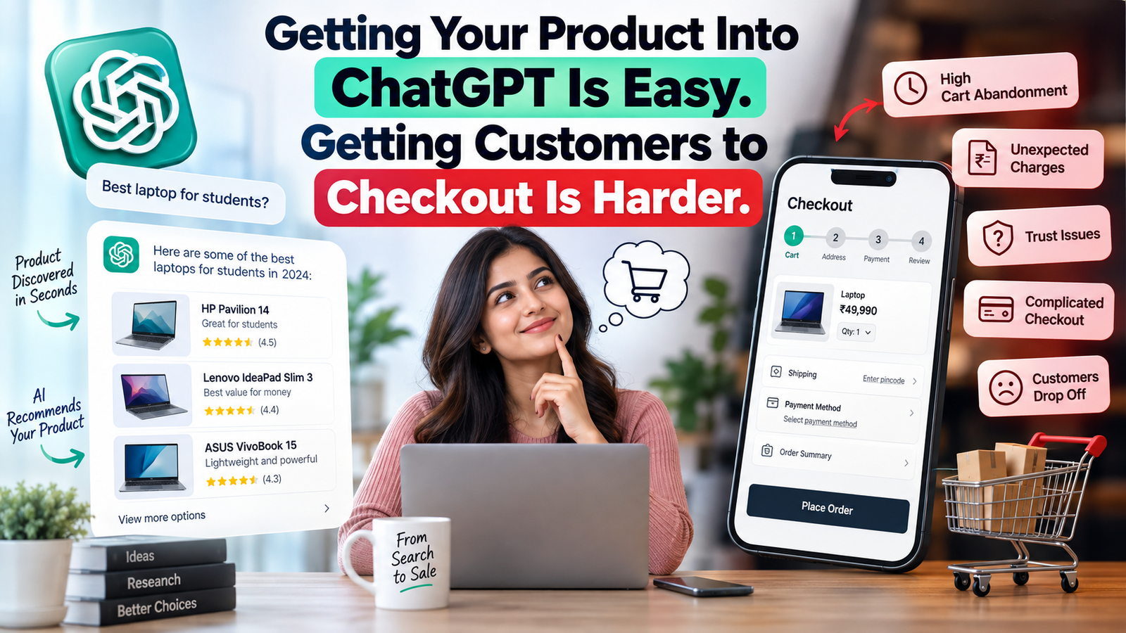 Getting Your Product Into ChatGPT Is Easy. Getting Customers to Checkout Is Harder.